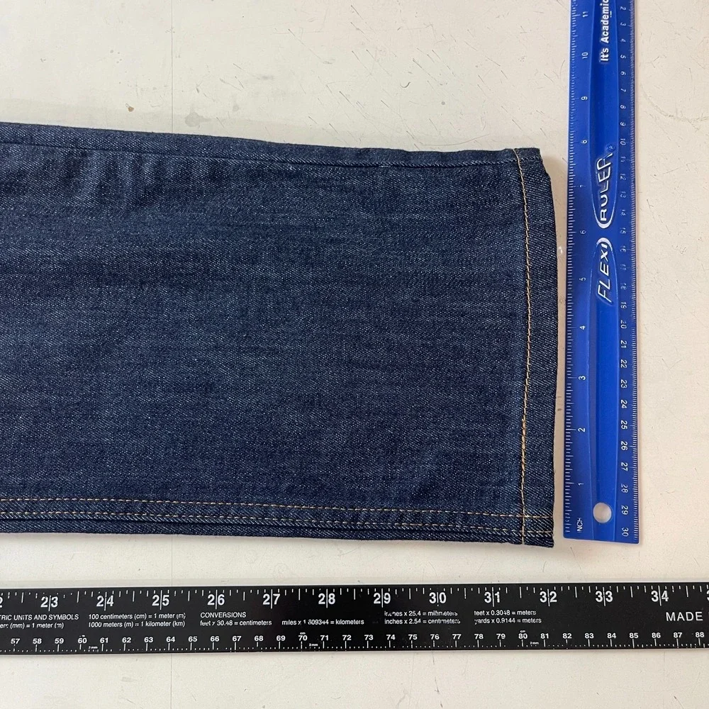 Levis Jeans Mens 38x32 Blue 511 Slim Dark Wash Stretch Denim Grunge Rock Preppy